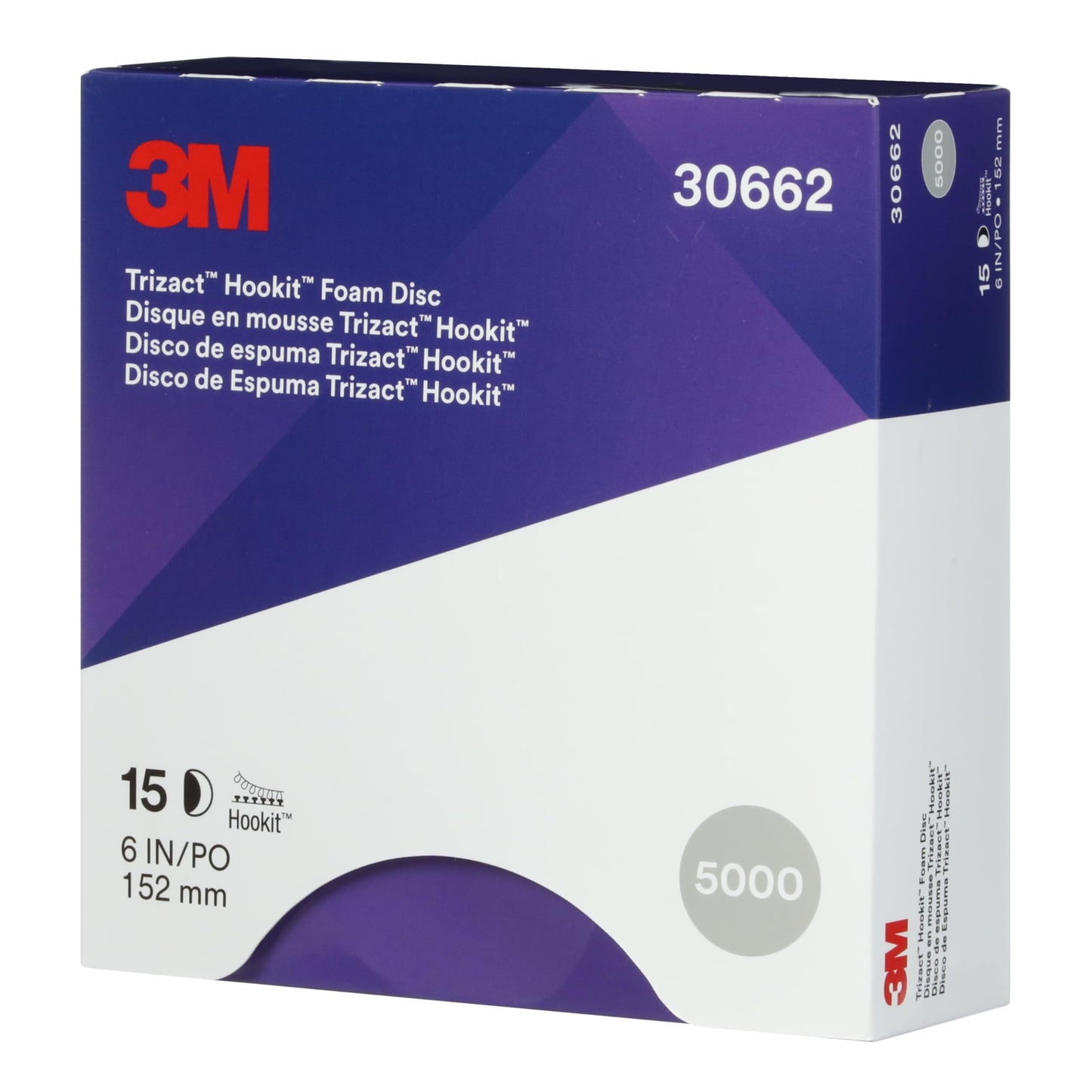 3M (30662) Hookit Trizact 6" 5000 Grit Foam Disc