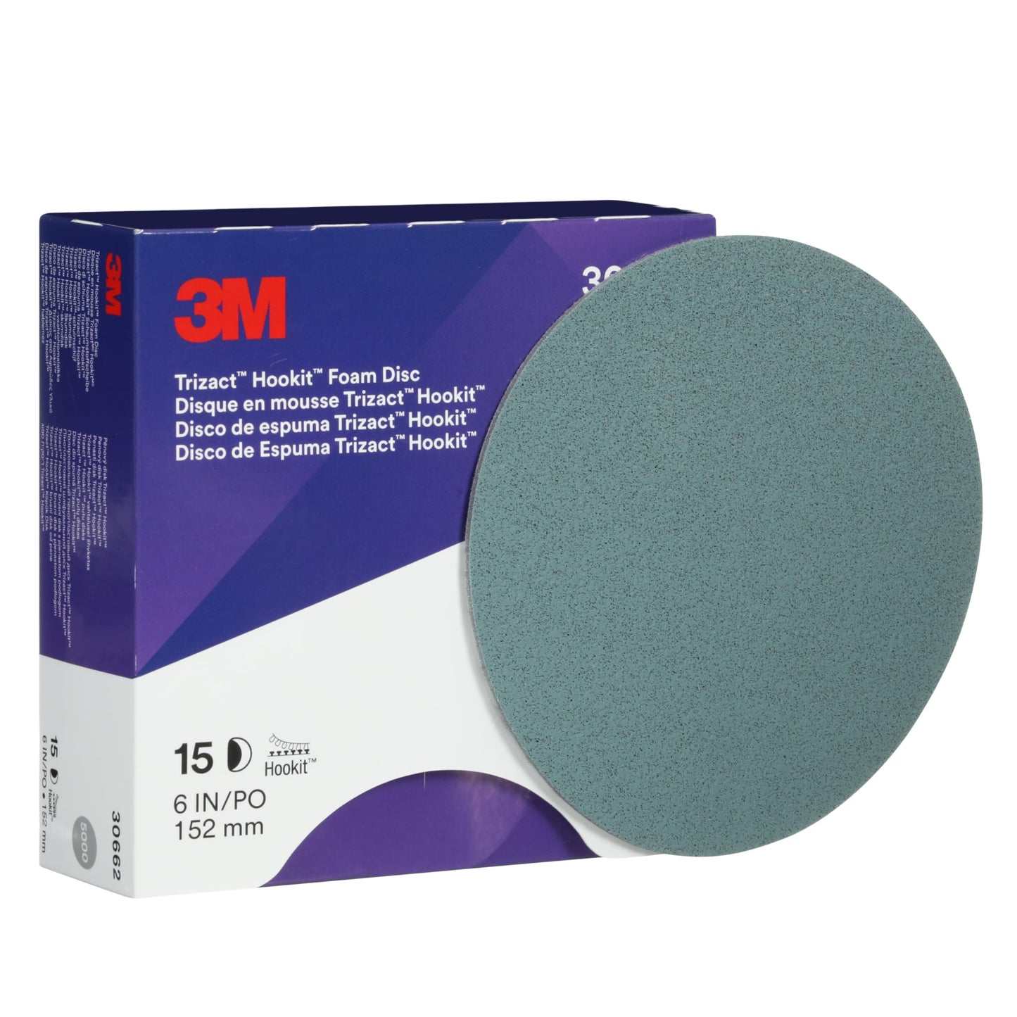 3M (30662) Hookit Trizact 6" 5000 Grit Foam Disc