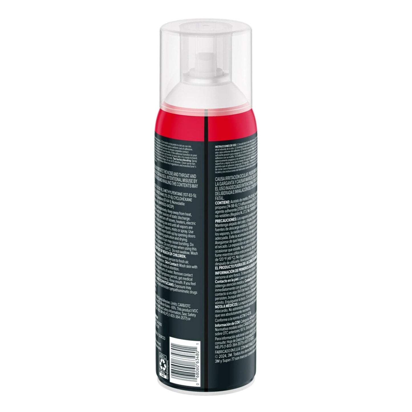 3M Super 77 Multi-Surface Spray Adhesive, 14.1 oz., Low VOC, Quick Bond, Fast Drying, Clear Finish for Foil, Foam, Paper, Metal, Plastic, Fabric, and Cardboard (77-NAT-EF)