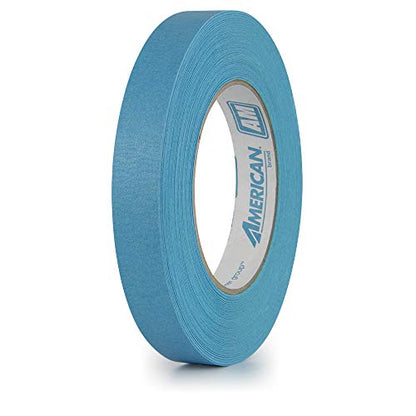 American Aqua Medium Temp Paper Masking Tape, 18MM X 54.8M, Aqua, Case of 48 Rolls
