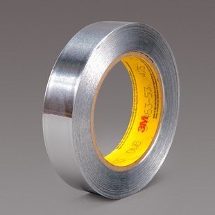 Box Partners 3M 425 Aluminum Tape, 1/2 in x 4.6 mil Total Thickness, Flame Retardant, 95166 (T963425)