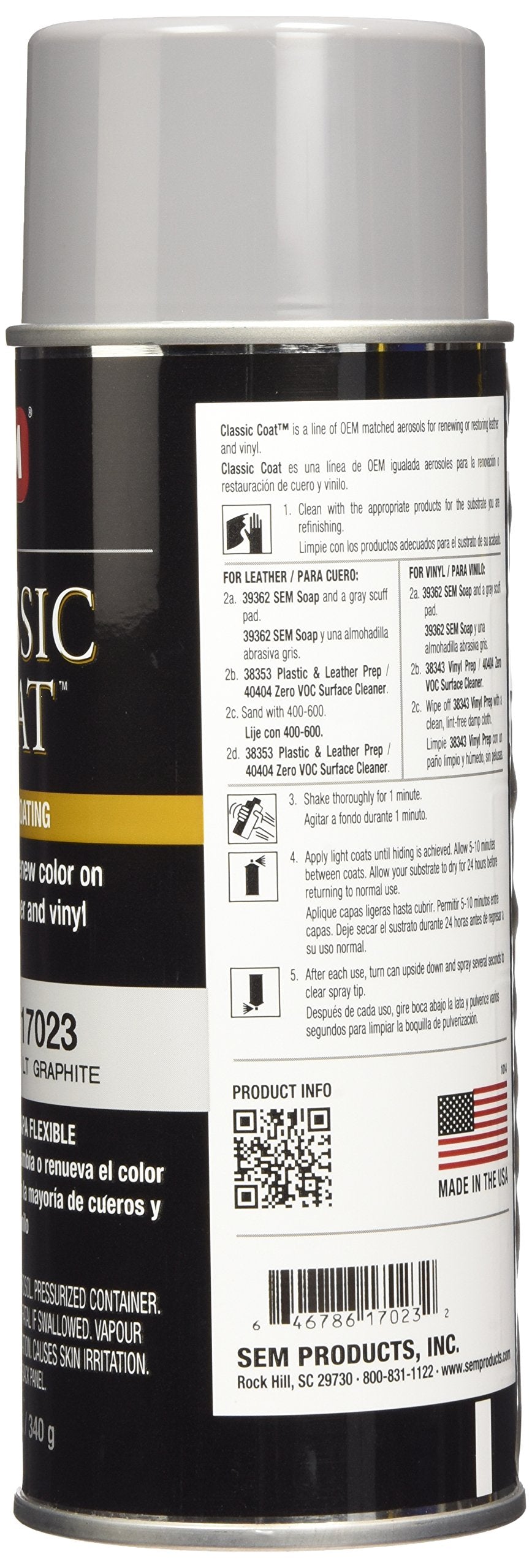 SEM 17023 Lite Graphite Classic Coat - 16 oz.