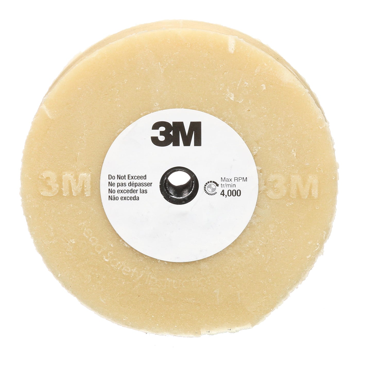 3M Stripe Off Wheel – Adhesive Remover – Eraser Wheel – Removes Decals, Stripes, Vinyl, Tapes and Graphics – 4” Diameter x 5/8” Thick – 3/8-16 Threaded Mandrel – 07498 – Pack of 1