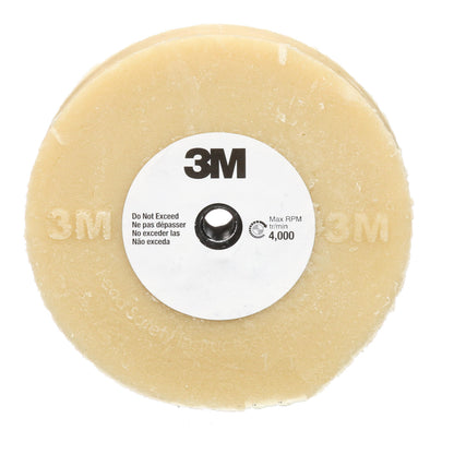 3M Stripe Off Wheel – Adhesive Remover – Eraser Wheel – Removes Decals, Stripes, Vinyl, Tapes and Graphics – 4” Diameter x 5/8” Thick – 3/8-16 Threaded Mandrel – 07498 – Pack of 1