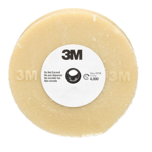3M Stripe Off Wheel – Adhesive Remover – Eraser Wheel – Removes Decals, Stripes, Vinyl, Tapes and Graphics – 4” Diameter x 5/8” Thick – 3/8-16 Threaded Mandrel – 07498 – Pack of 1