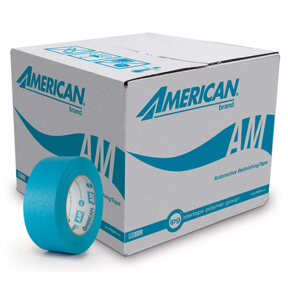 American Aqua Medium Temp Paper Masking Tape, 36MM X 54.8M, Case of 24 Rolls
