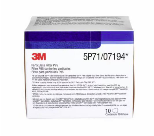 3M™ Particulate Filter,07194/5P71, P95, 10-pair box