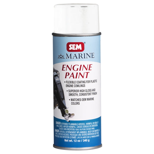 Sem M25503 ENGINE PAINT - EVINRUDE WHITE 16OZ