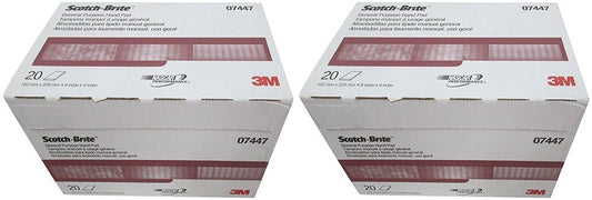 3M 07447 Scotch-Brite jHhvH Maroon General Purpose Hand Pad, 20 Count (2 Pack)