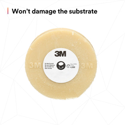 3M Stripe Off Wheel – Adhesive Remover – Eraser Wheel – Removes Decals, Stripes, Vinyl, Tapes and Graphics – 4” Diameter x 5/8” Thick – 3/8-16 Threaded Mandrel – 07498 – Pack of 1