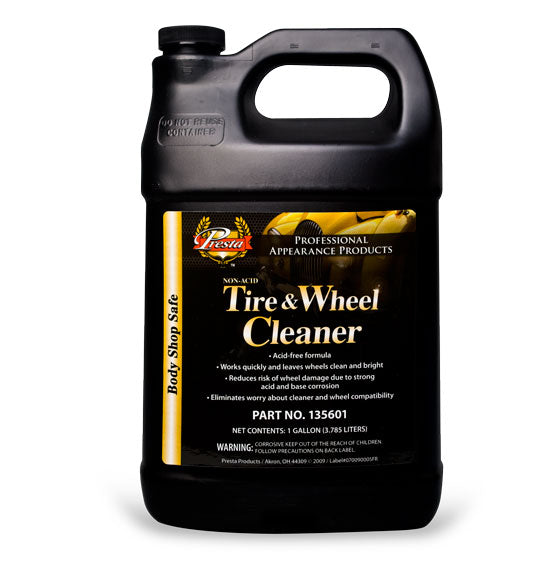 Presta 135601 Non-Acid Tire and Wheel Cleaner, 1 Gallon