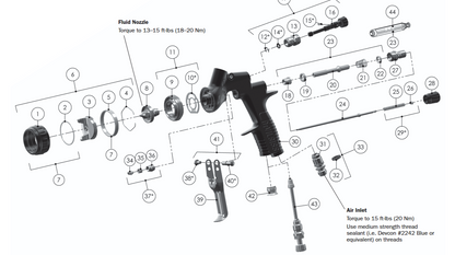 DeVilbiss Factory Parts for Tekna Guns (legacy)