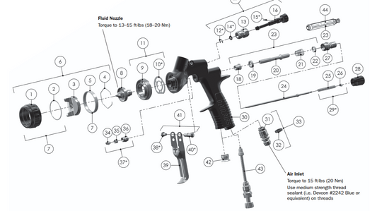 DeVilbiss Factory Parts for Tekna Guns (legacy)