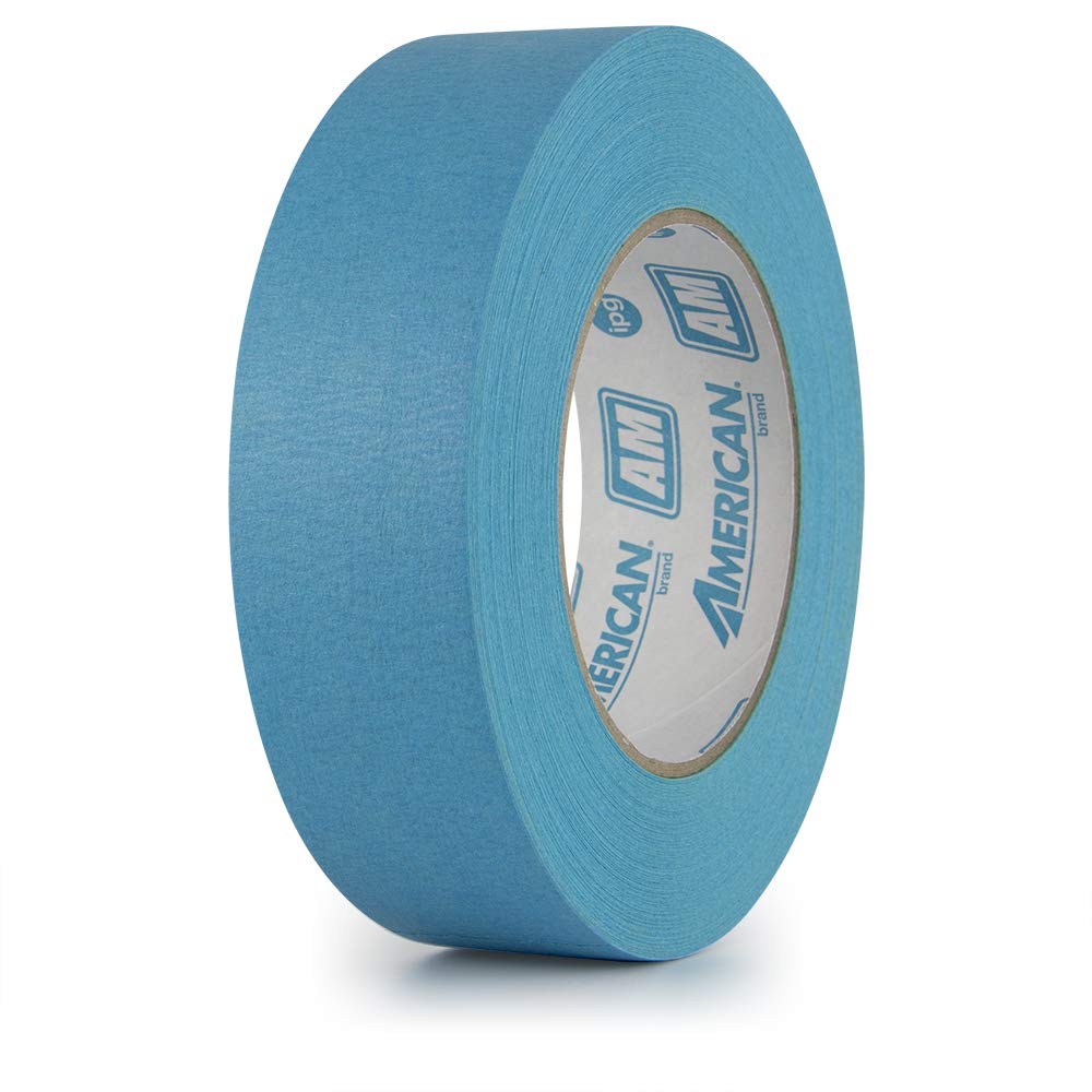 American Aqua Medium Temp Paper Masking Tape, 36MM X 54.8M, Case of 24 Rolls