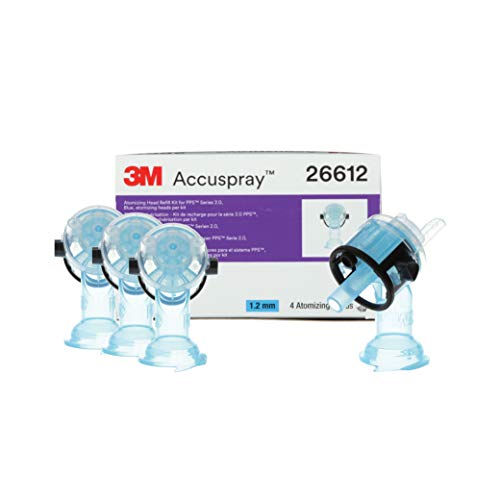 3M Accuspray Paint Spray Gun Nozzle Refills for PPS 2.0, 26612, 1.2 mm, Blue, Use with PPS 2.0 Spray Gun System for Like-New Paint Spray Performance, 4 Pack