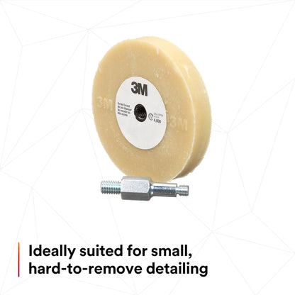 3M Stripe Off Wheel – Adhesive Remover – Eraser Wheel – Removes Decals, Stripes, Vinyl, Tapes and Graphics – 4” Diameter x 5/8” Thick – 3/8-16 Threaded Mandrel – 07498 – Pack of 1
