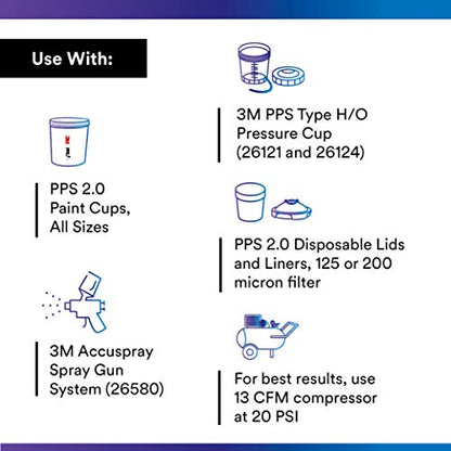 3M Accuspray Paint Spray Gun Nozzle Refills for PPS 2.0, 26612, 1.2 mm, Blue, Use with PPS 2.0 Spray Gun System for Like-New Paint Spray Performance, 4 Pack